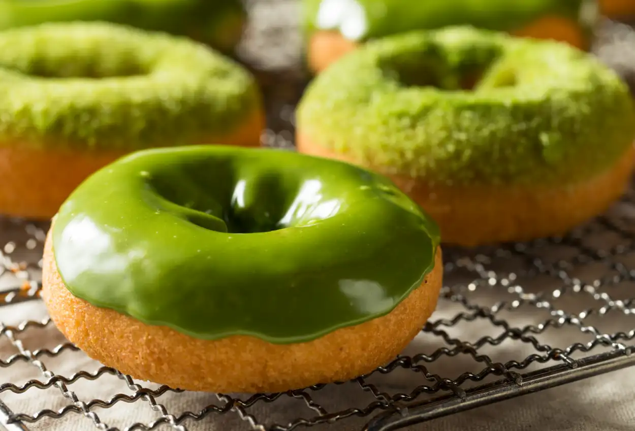 donuts au glaçage matcha